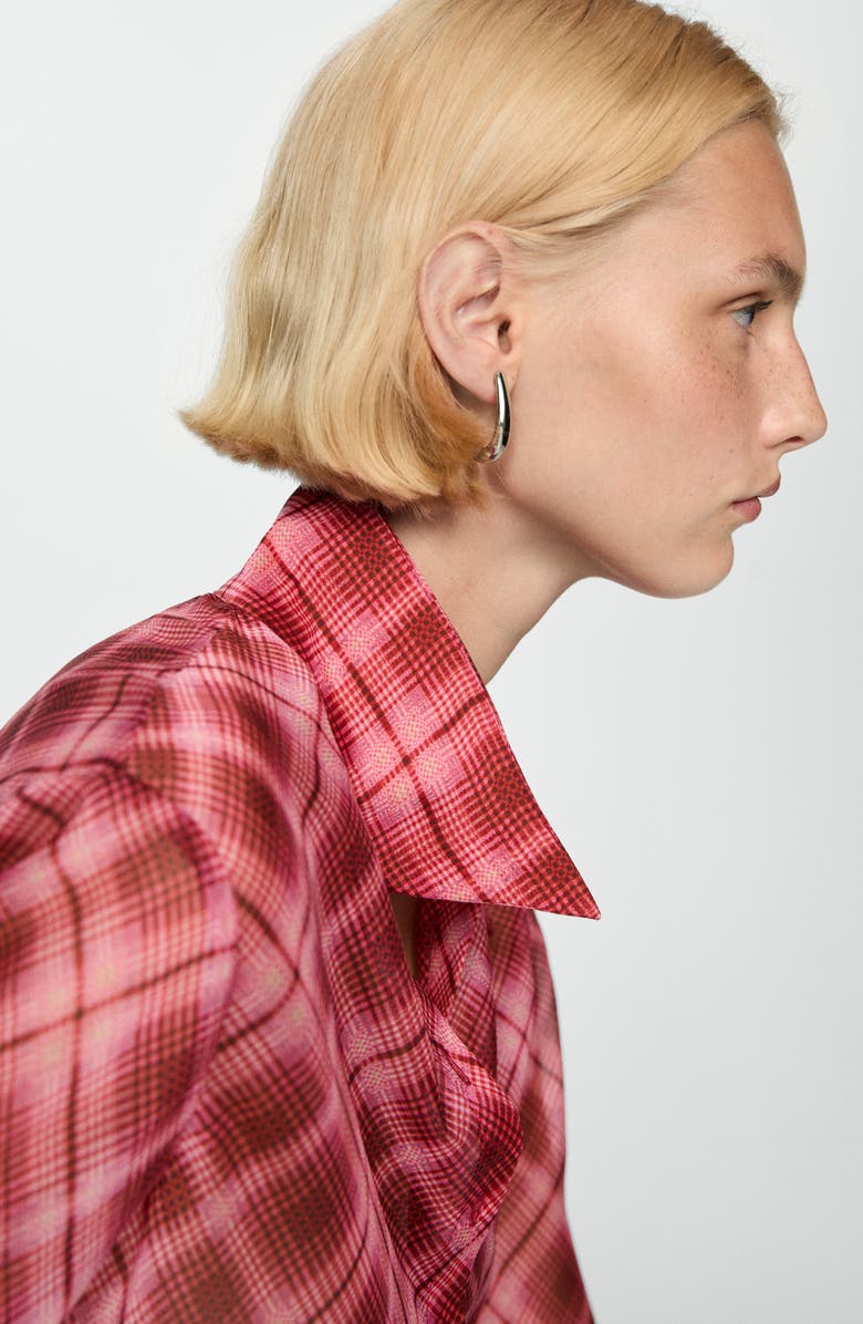 MANGO Plaid Button-Up Shirt, Alternate, color,