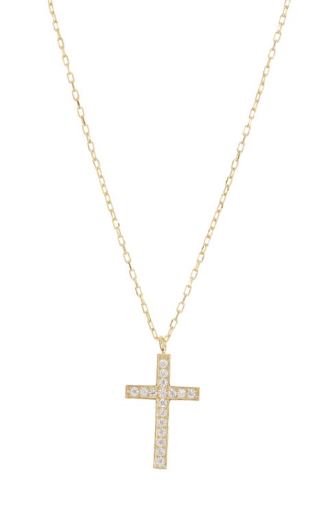 CZ Cross Pendant Necklace