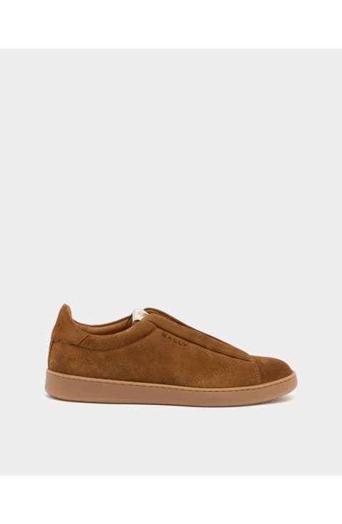 Retro Crest Sneaker in Light Suede