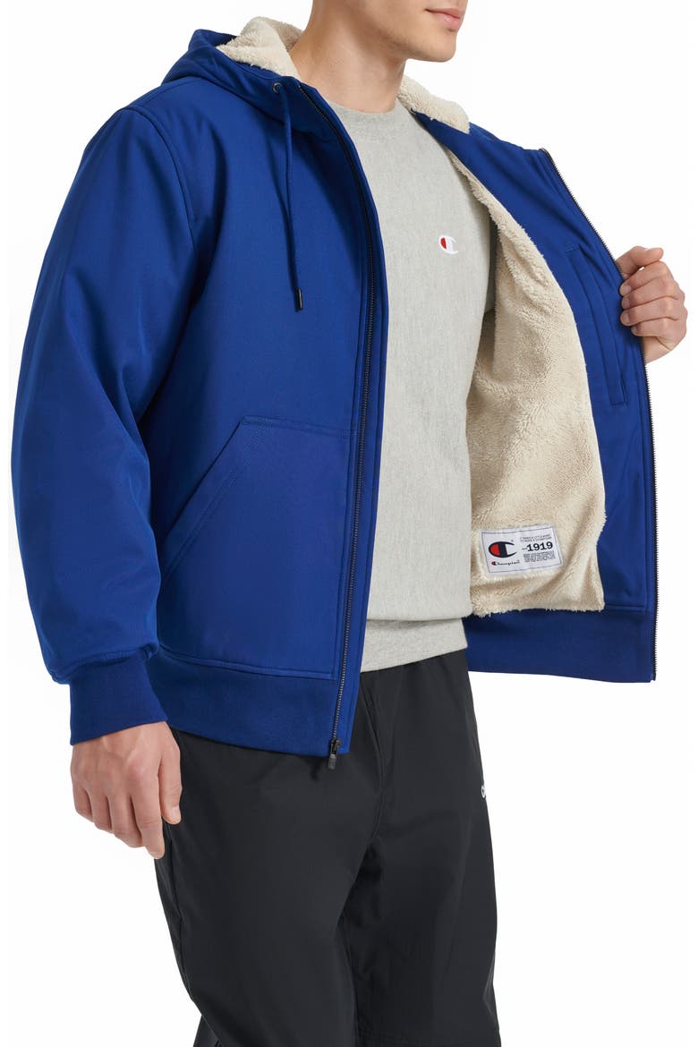 Water Resistant Soft Shell Bomber Jacket, Alternate, color, BLUE
