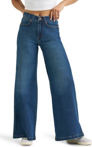 Wrangler High Waist Rainbow Pocket Wide Leg Jeans