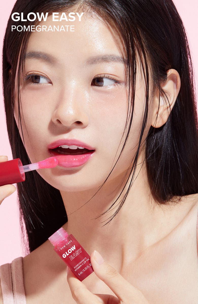 I DEW CARE Glow Easy Lip Oil, Alternate, color, Pomegranate