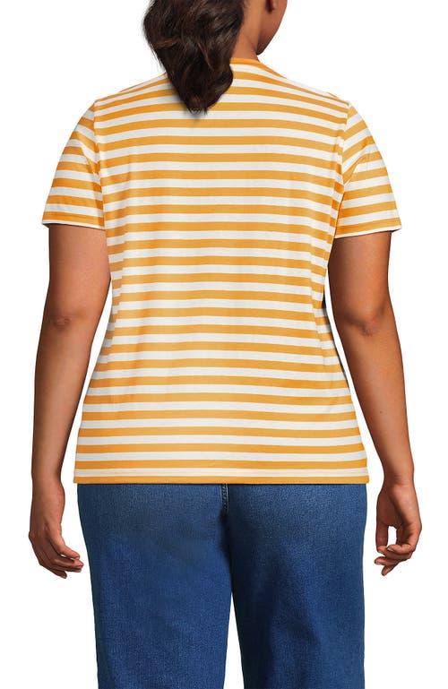 Lands' End Relaxed Supima Cotton V-neck T-shirt In Yellow