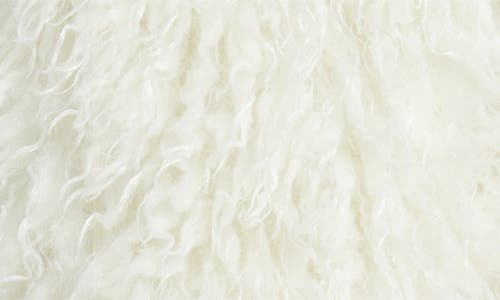 Open Edit Shaggy Faux Fur Open Front Jacket In White