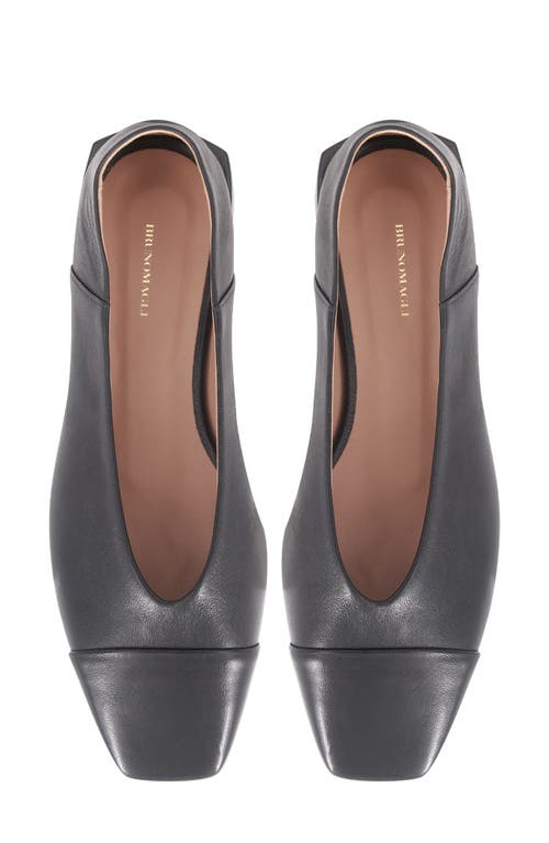 Bruno Magli Patria Square Toe Flat In Black/black