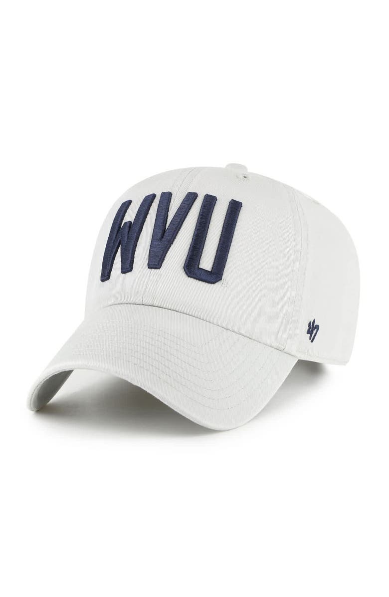 '47 Men's '47 Gray West Virginia Mountaineers Clean Up Adjustable Hat, Main, color, 