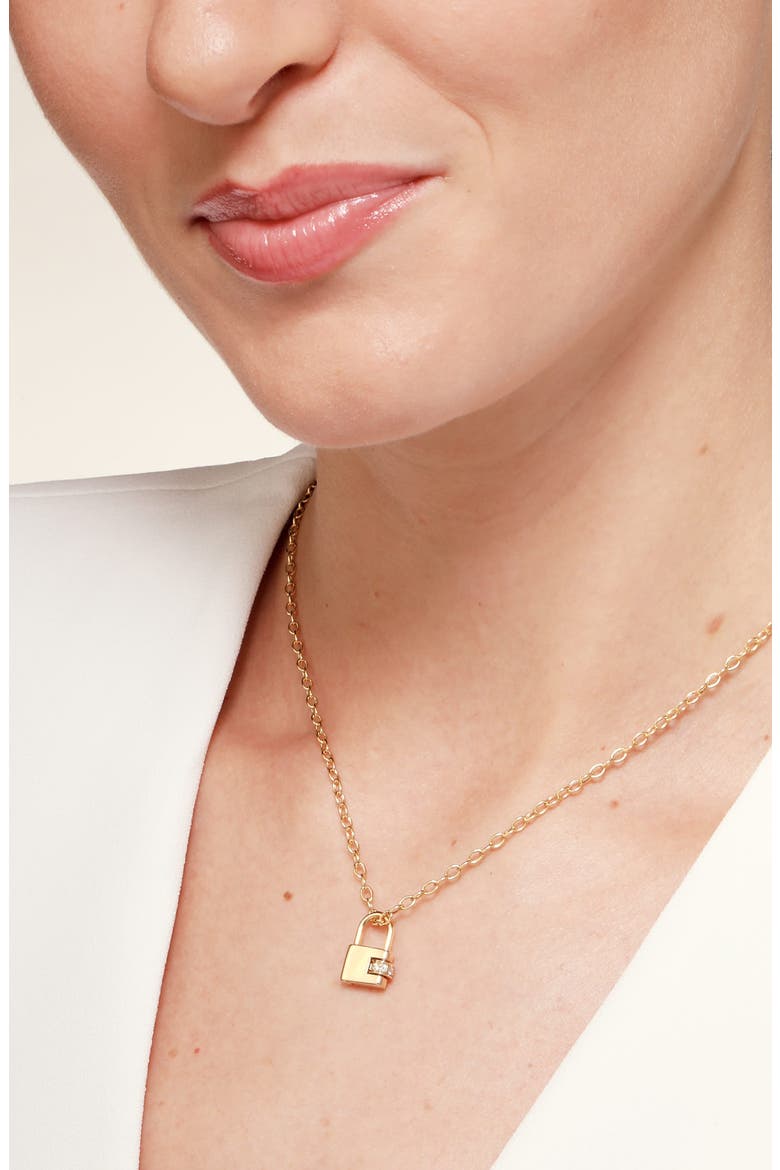 Wishlock Charm, Alternate, color, Yellow Gold