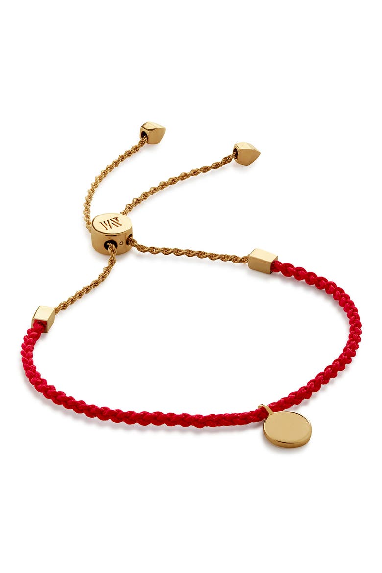 Linear Disc Friendship Chain Bracelet, Main, color, 18CT GOLD VERMEIL ON STERLING