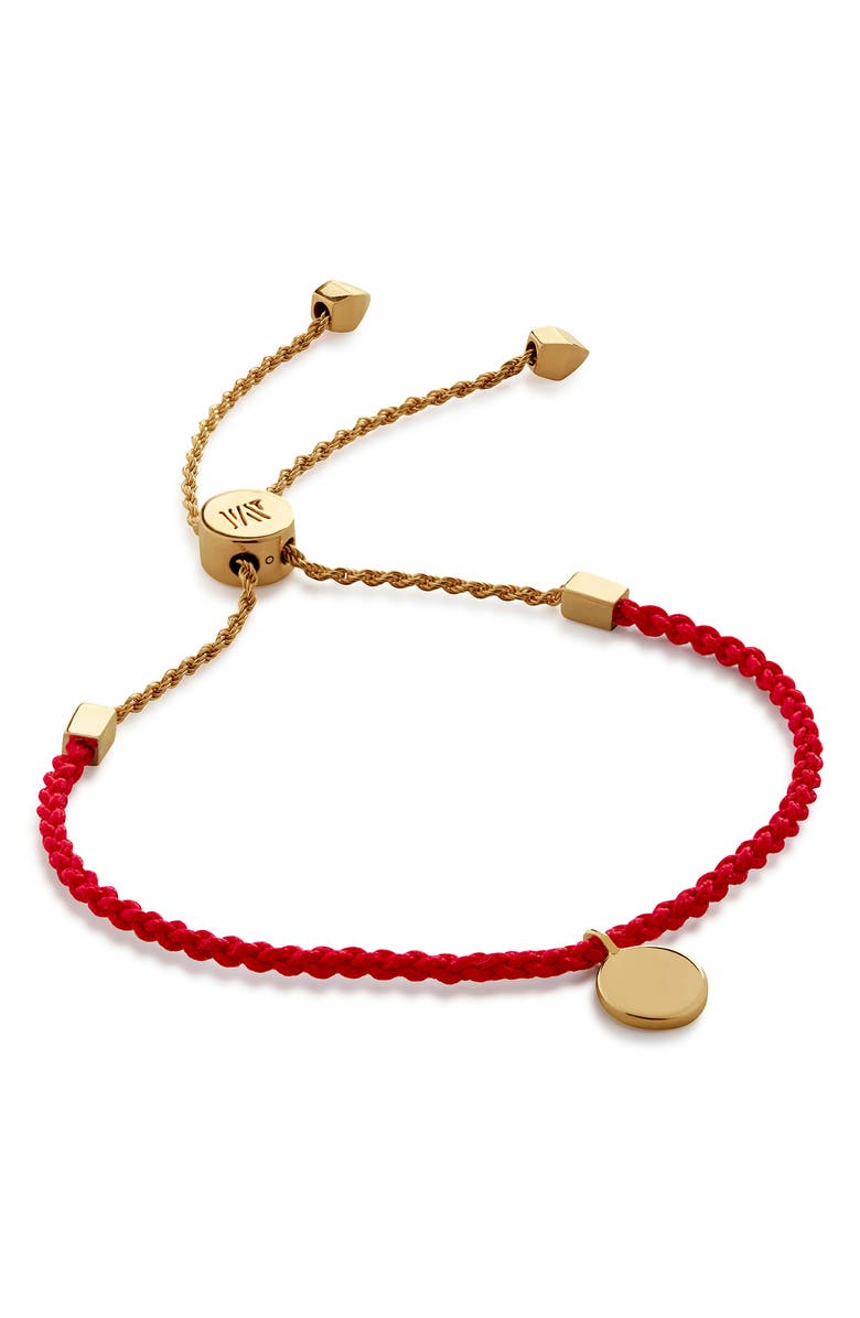 Monica Vinader Linear Disc Friendship Chain Bracelet, Main, color, 18Ct Gold Vermeil On Sterling