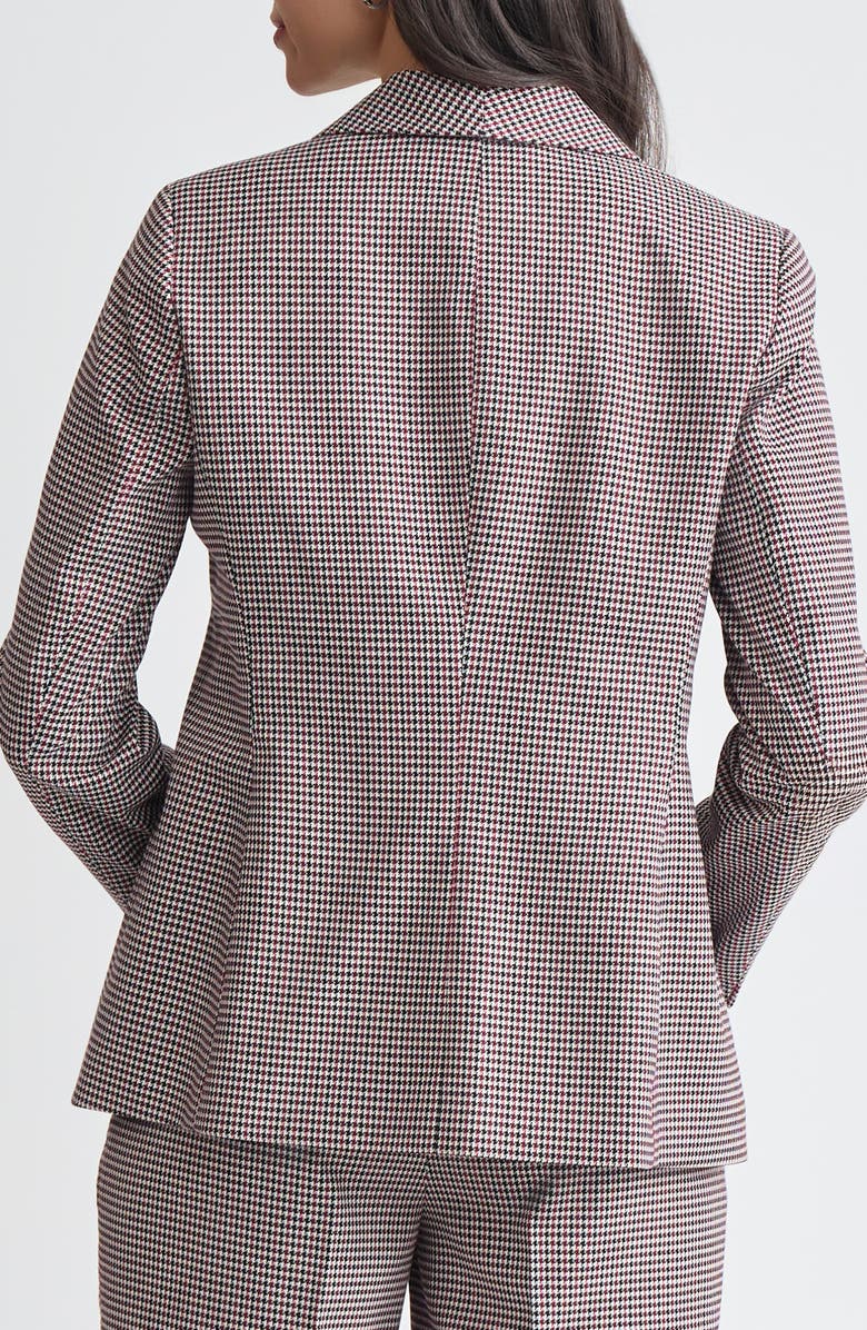 KASPER Plaid Zip Pocket Jacket, Alternate, color, Black/ Fire Red Mlt