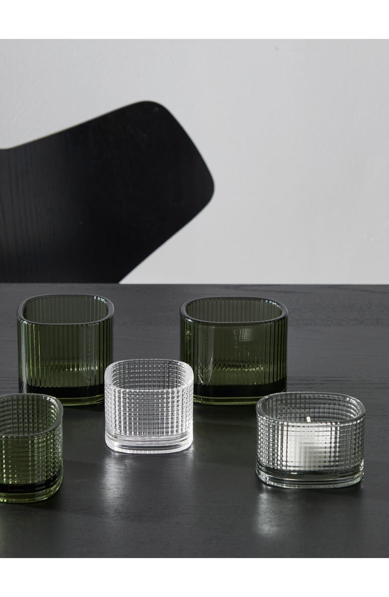 Orrefors Magica Super Circle Medium Glass Votive Holder, Alternate, color, Green