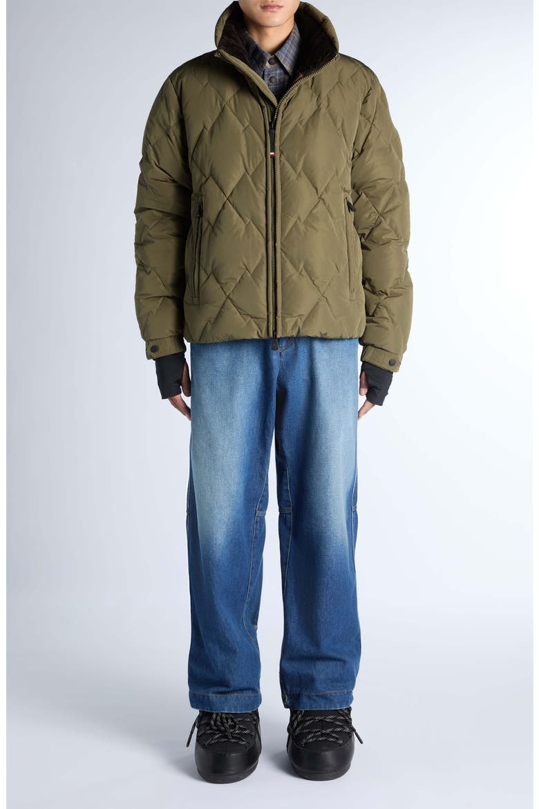 Bramans Down Bomber Jacket, Alternate, color, GREEN