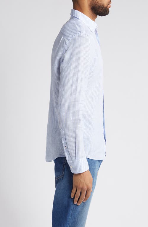 Faherty Laguna Stripe Linen Button-up Shirt
