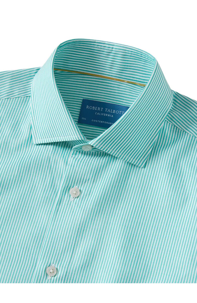 Robert Talbott Reynolds Dobby Stripe Shirt in Contemporary Fit, Alternate, color, Green