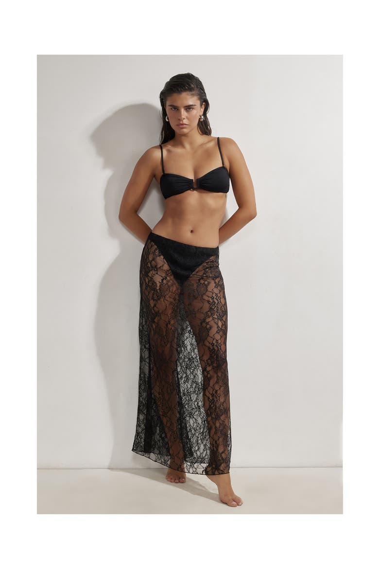 Lady Lace Skirt, Alternate, color, Black