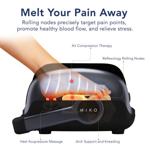 Miko Mas Ii Foot, Leg & Calf Massager With Heat In Gray