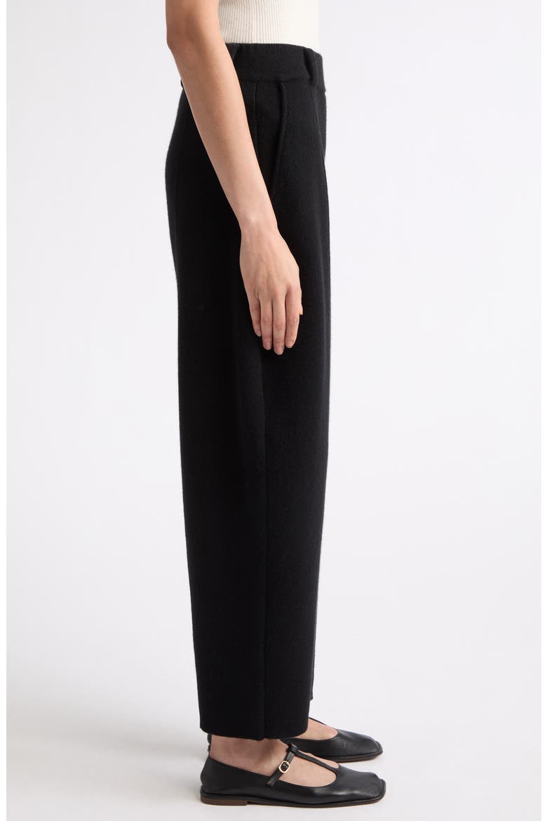 Wrenda Cashmere Barrel Leg Sweater Pants, Alternate, color, BLACK