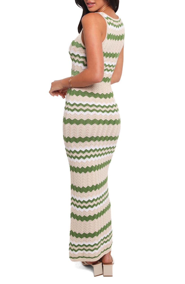 Hubert Chevron Pointelle Knit Maxi Dress