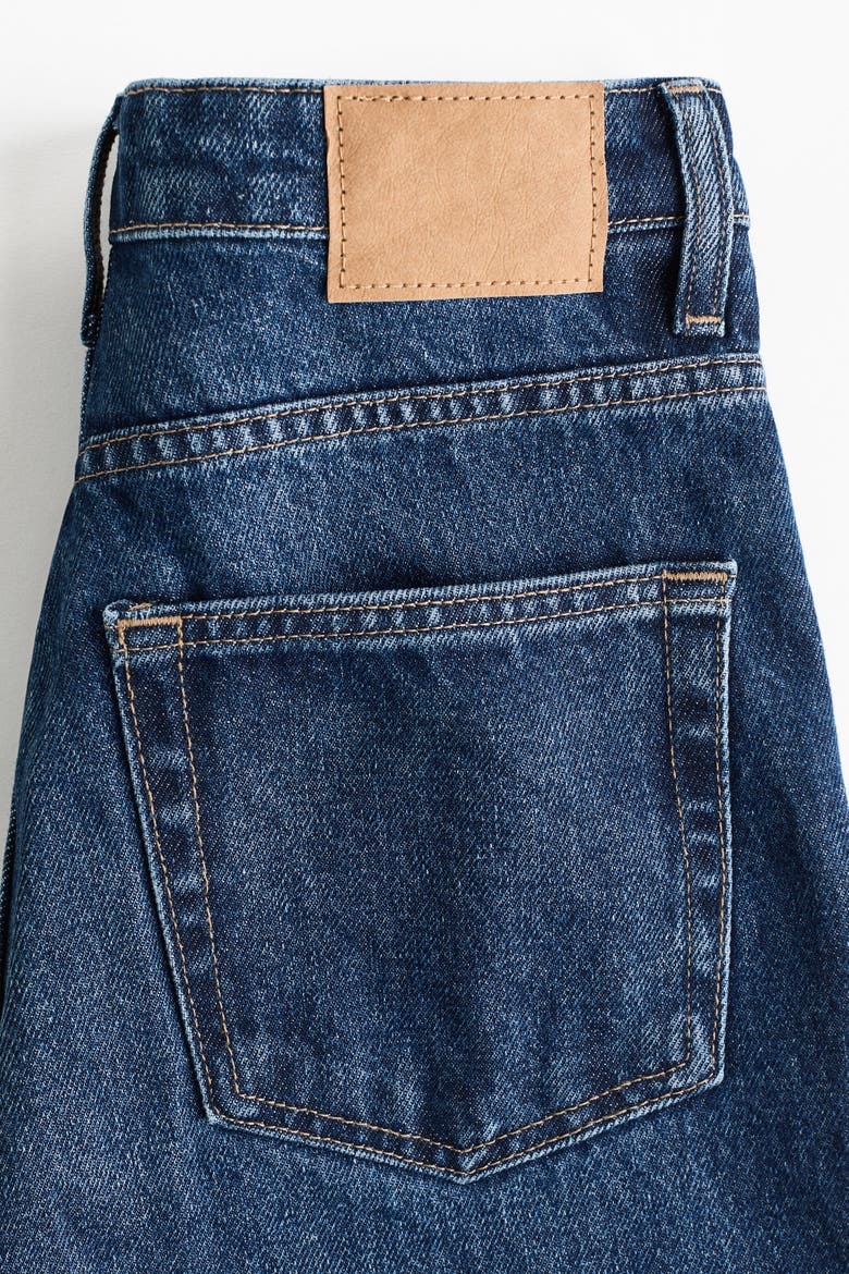 Straight High Jeans, Alternate, color, Dark denim blue