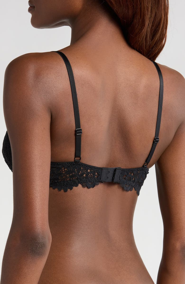 Etam Success Lace Underwire Spacer Bra, Alternate, color, Black