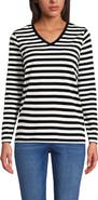 Lands' End Supima Cotton Long Sleeve V-Neck T-Shirt