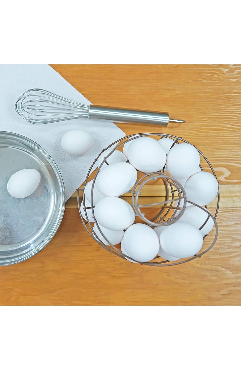 Southern Homewares Egg Skelter Deluxe Modern Spiraling Dispenser Rack, Alternate, color, Black