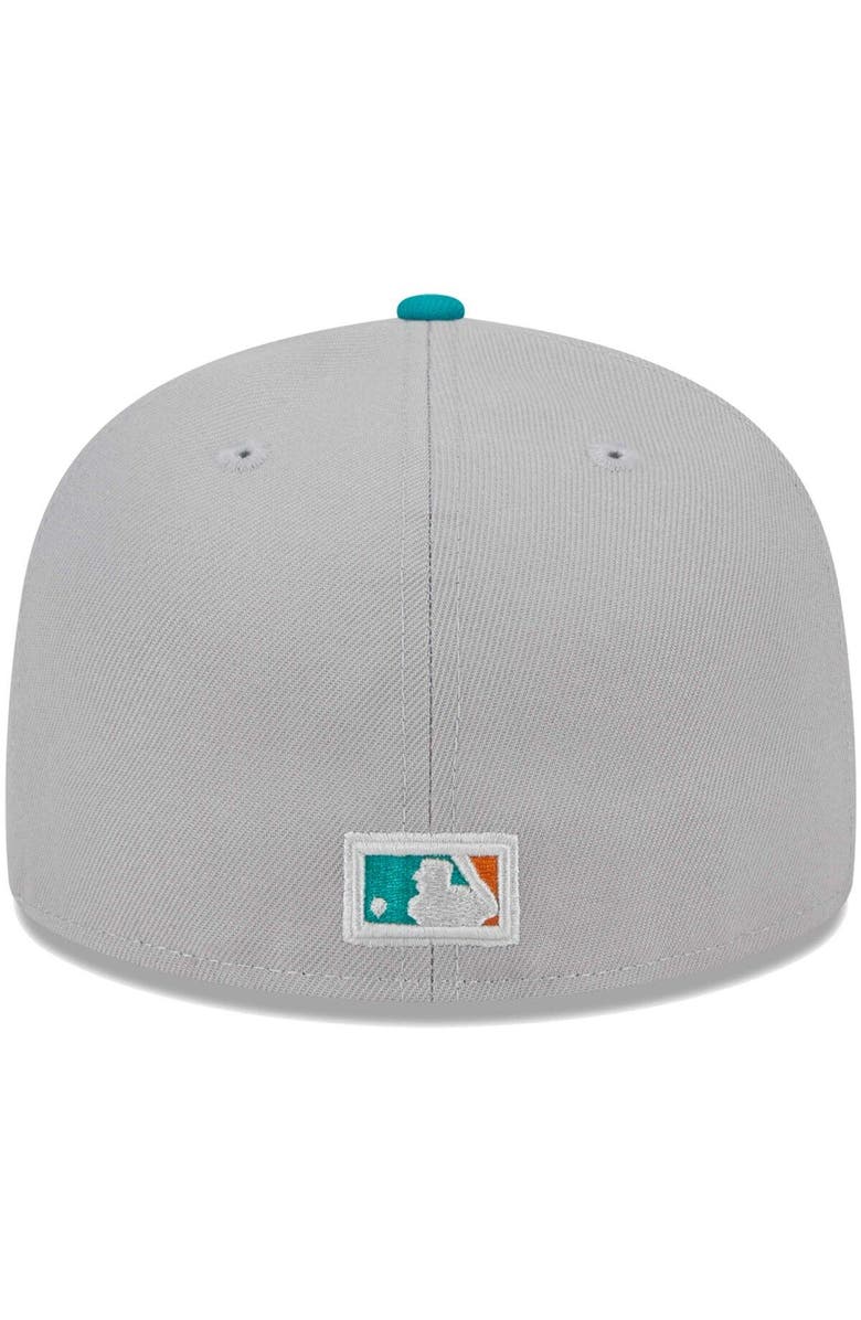 New Era Men's New Era Gray/Teal Detroit Tigers 59FIFTY Fitted Hat, Alternate, color,