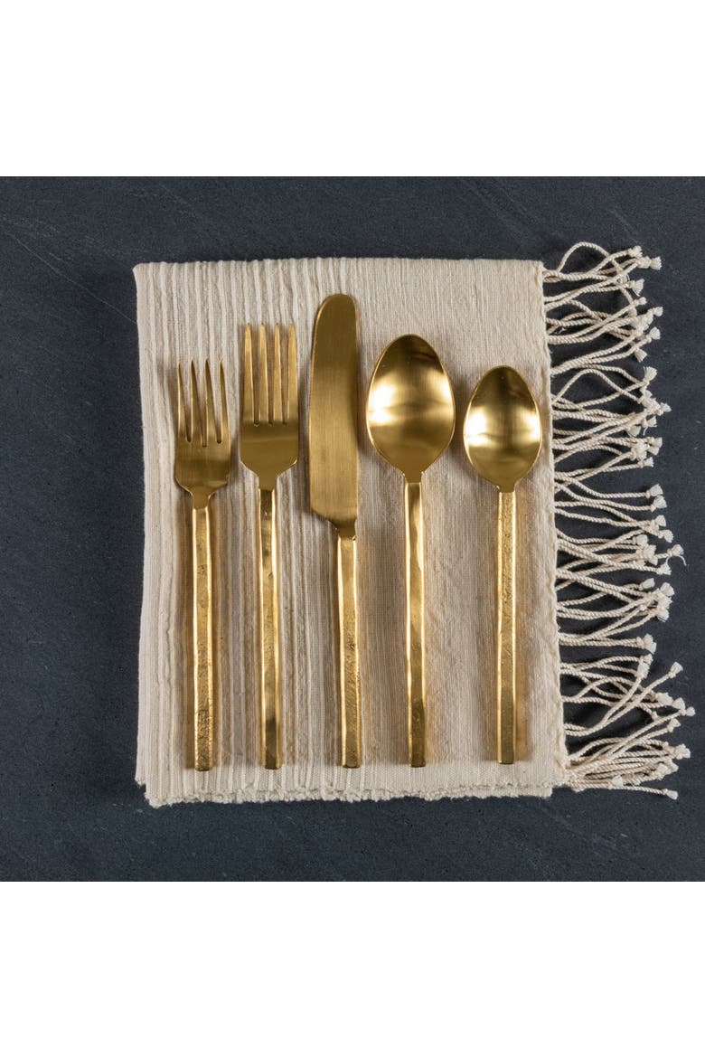 Azura Flatware Set, Alternate, color, Gold