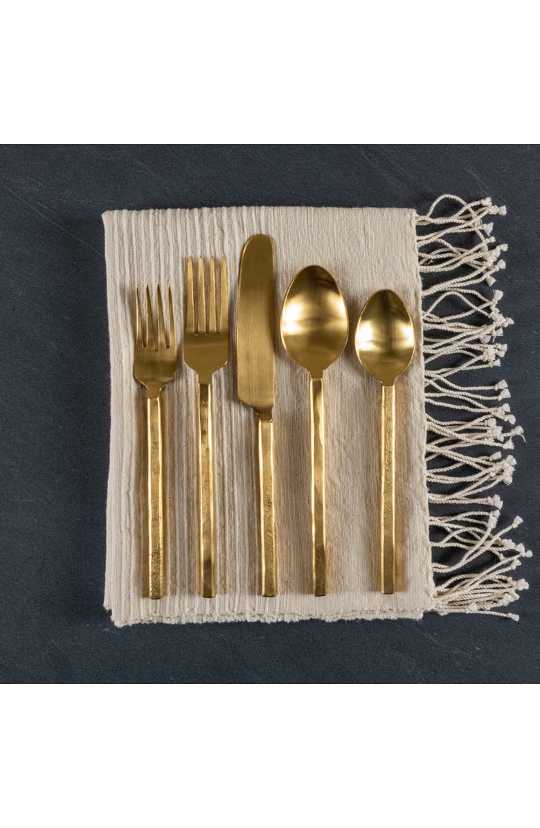 Be Home Azura Flatware Set, Alternate, color, Gold