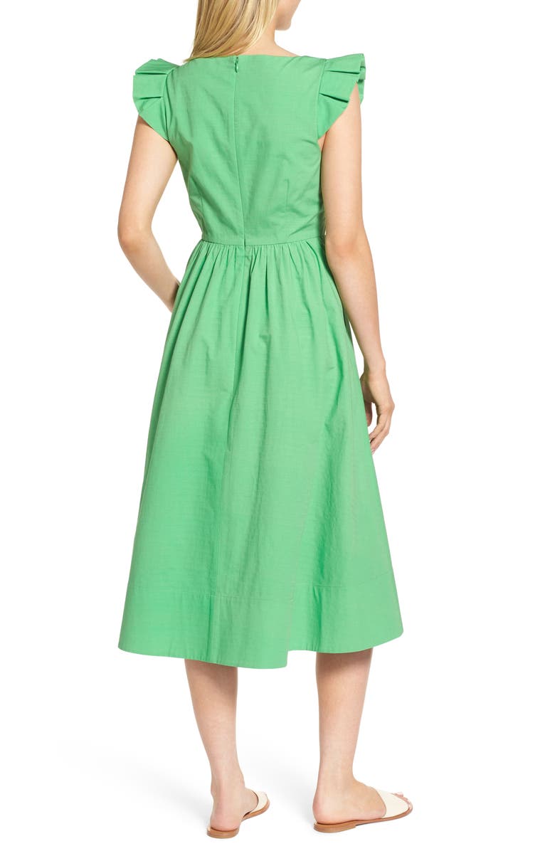 1901 Ruffle Fit & Flare Midi Dress, Alternate, color, 