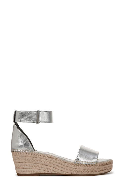 Franco Sarto Pela Espadrille Platform Sandal In Silver Grey