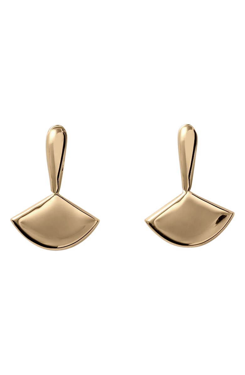 Annika Inez Small Fan Drop Earrings, Main, color, Gold