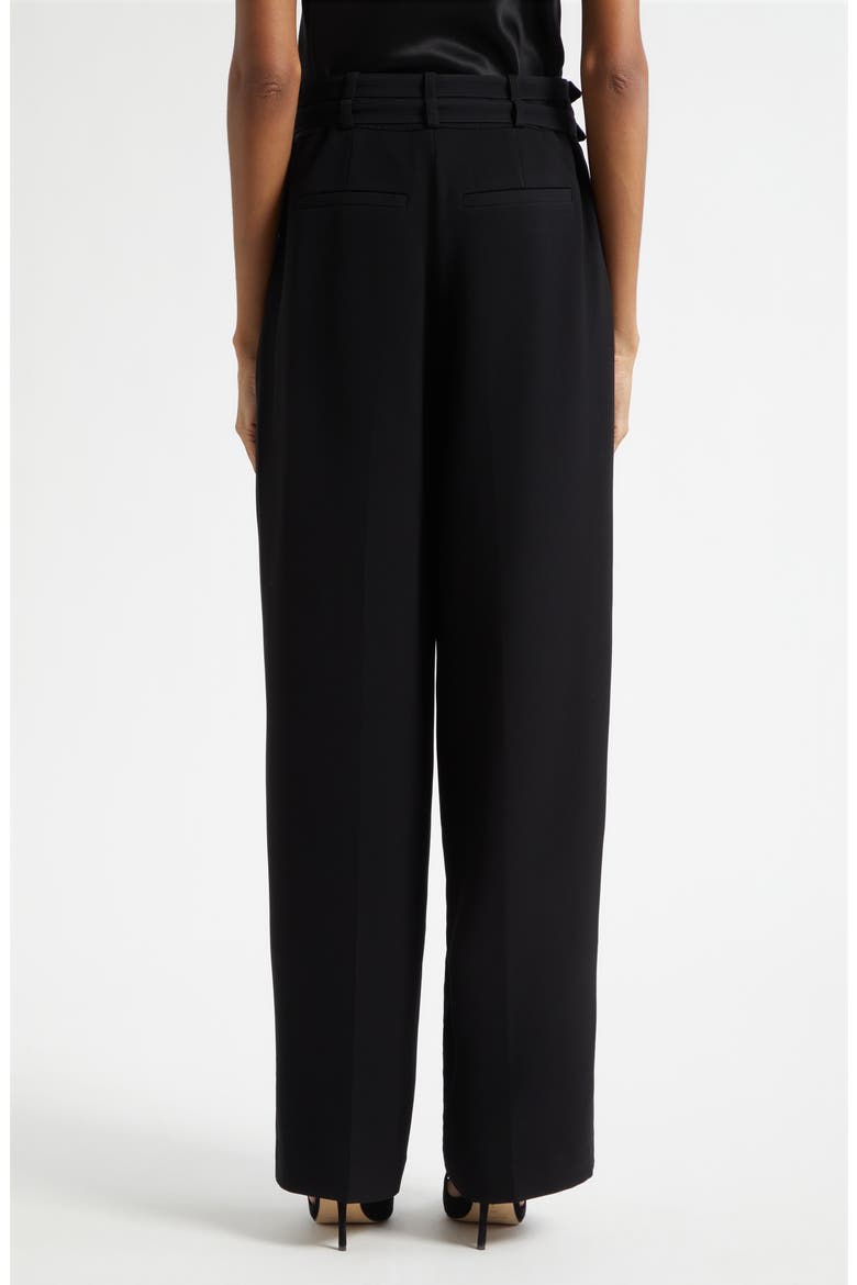 Maelor Pintuck Double Belt Pants, Alternate, color, BLACK