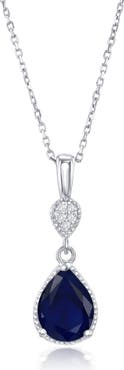 SIMONA Semiprecious Stone & White Topaz Pendant Necklace
