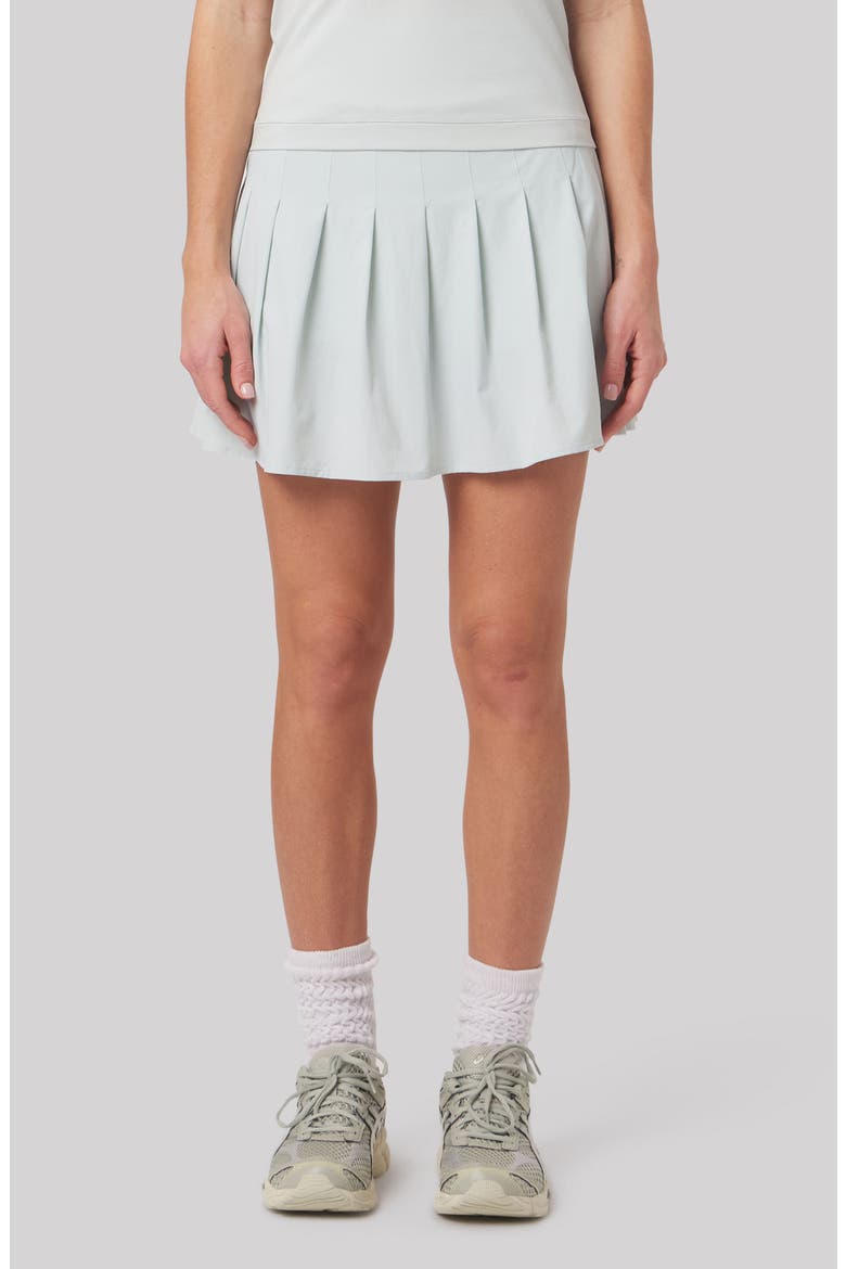 Serena Pleated Performance Skort, Main, color, PORCELAIN BLUE