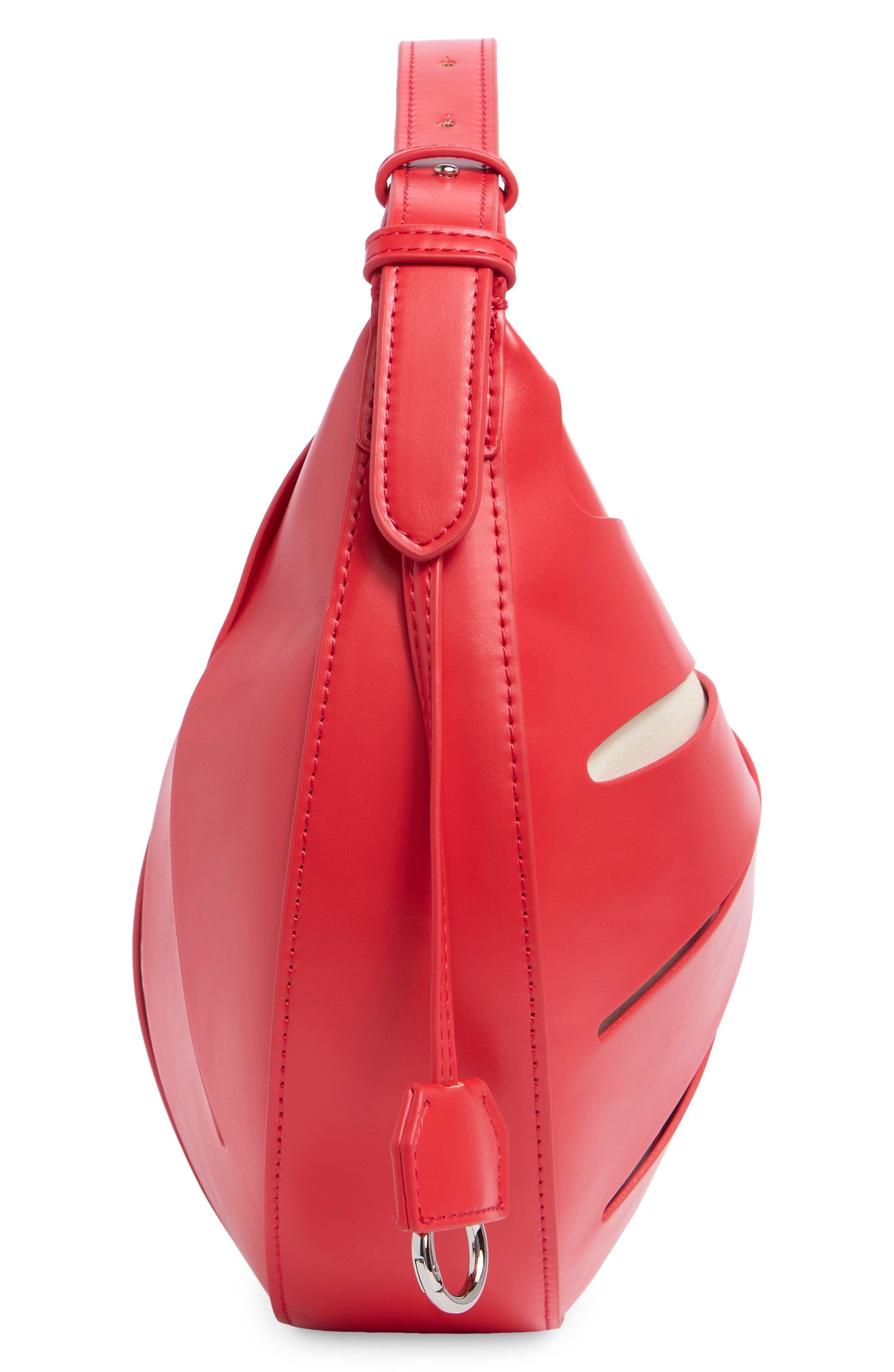 Jana Hollow Out Shoulder Bag, Alternate, color, RED