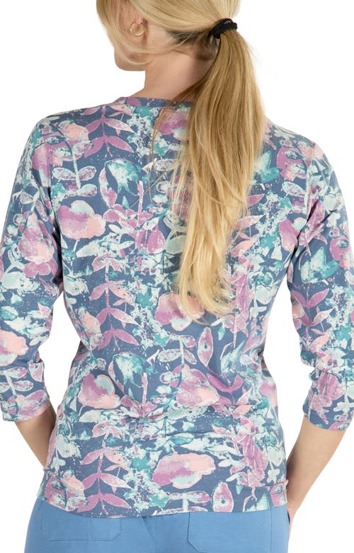 Uv Skinz 3/4 Sleeve V-neck R&r Tee In Multi