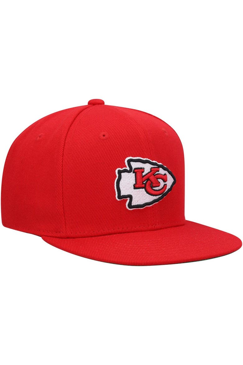 Youth Mitchell & Ness Red Kansas City Chiefs Gridiron Classics Ground Snapback Hat, Alternate, color, Red