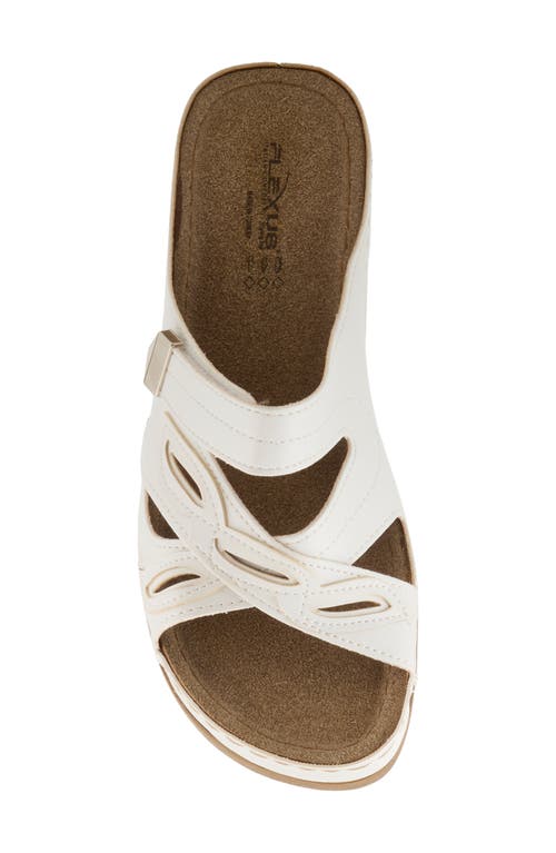 Flexus By Spring Step Cutout Slide Sandal In White