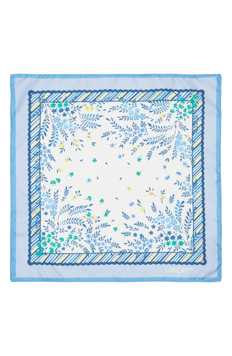 Liberty London Hope Spring Silk Square Scarf, Main, color, Blue