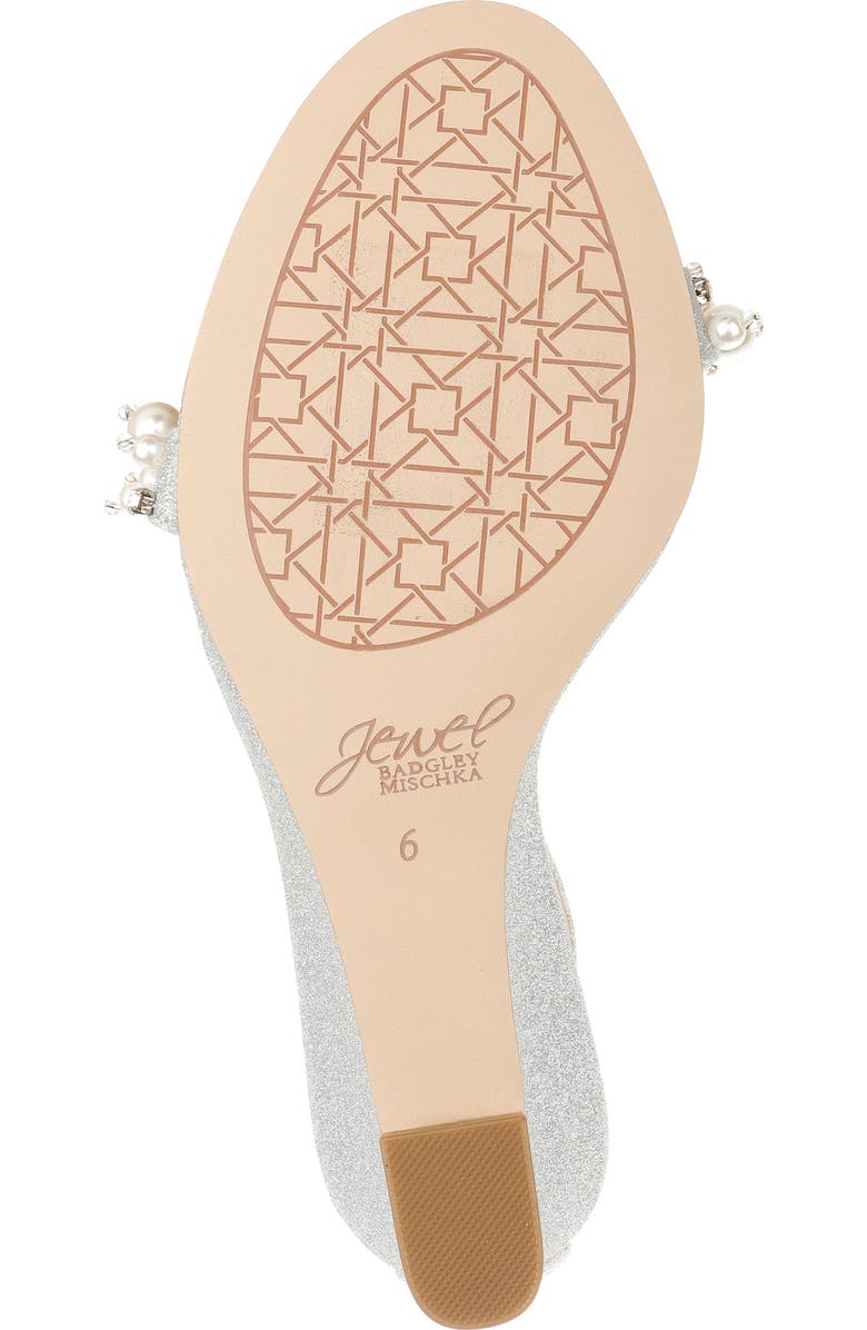 Jewel Badgley Mischka Laurence Ankle Strap Wedge Sandal, Alternate, color,