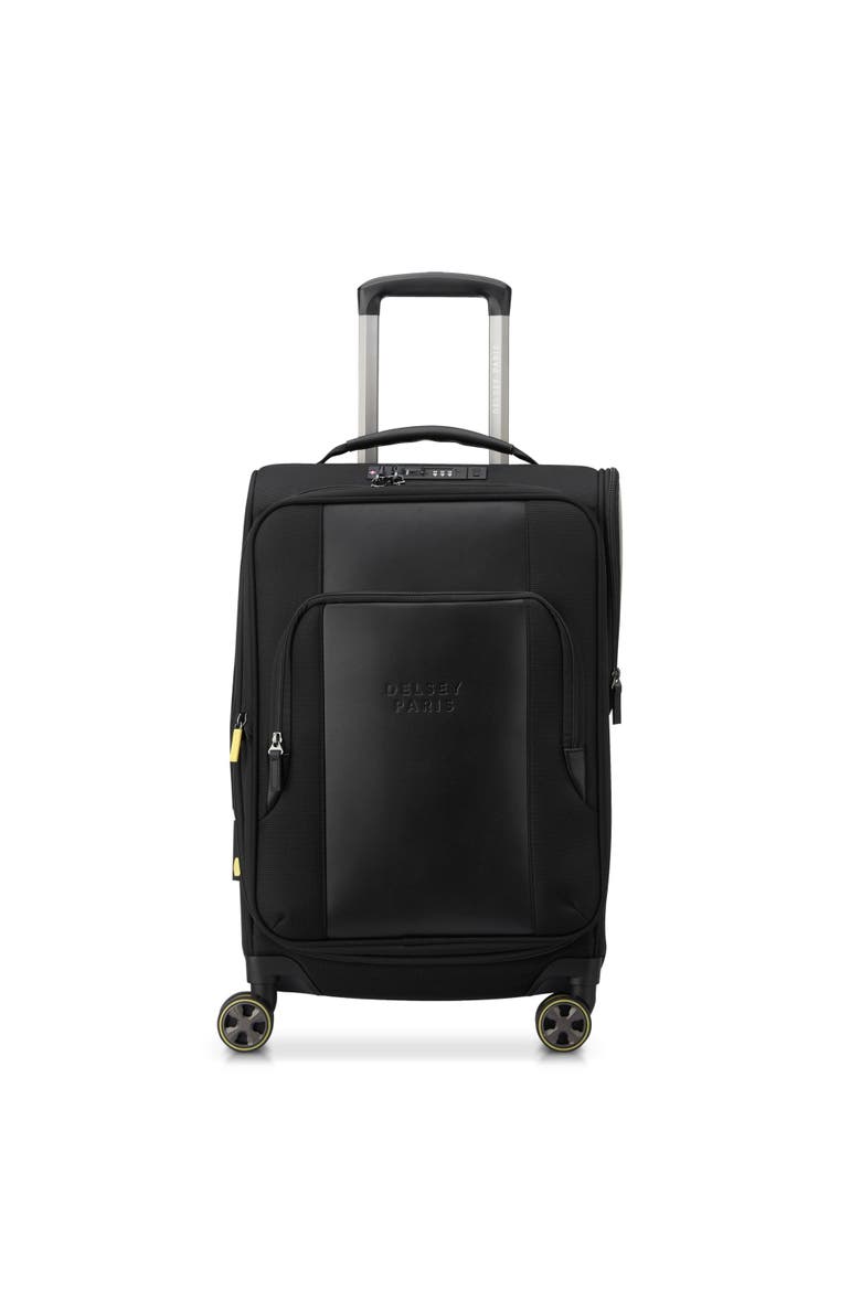 Wagram Softside Expandable 20" Carry On Spinner Luggage, Main, color, Black
