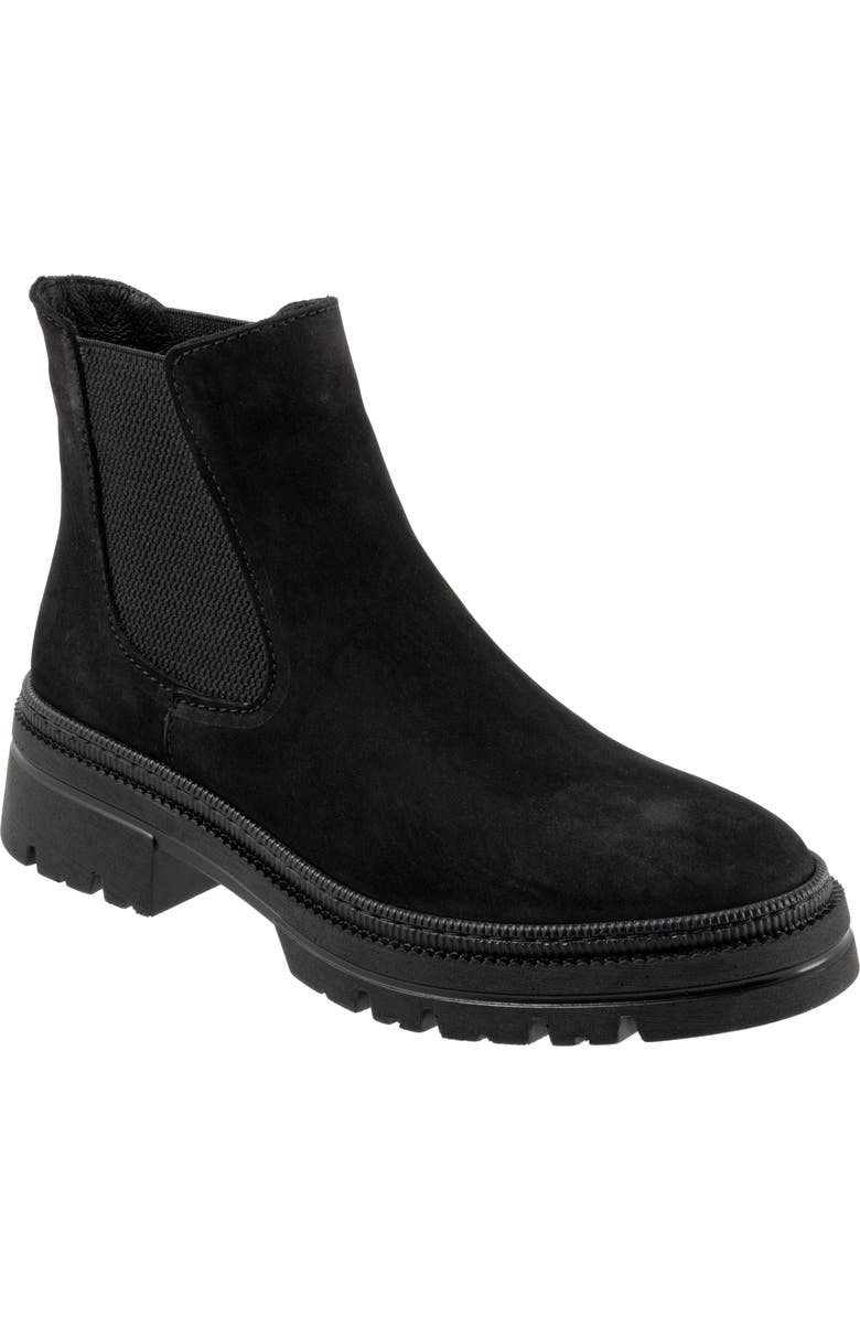 Bueno Darla Lug Chelsea Boot, Main, color, Black Nubuck
