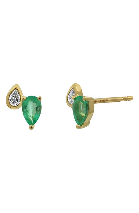 El Mar Diamond & Emerald Stud Earrings (Nordstrom Exclusive)