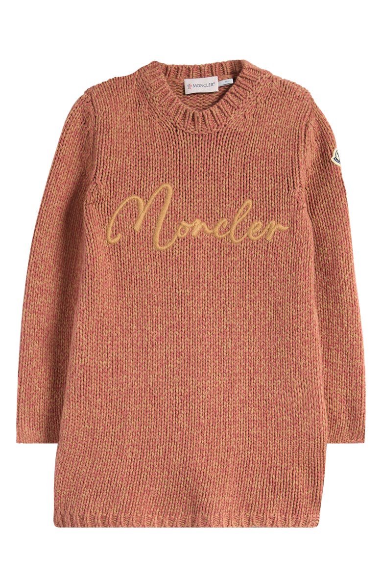 Moncler Kids' Logo Wool Sweater, Main, color, 
