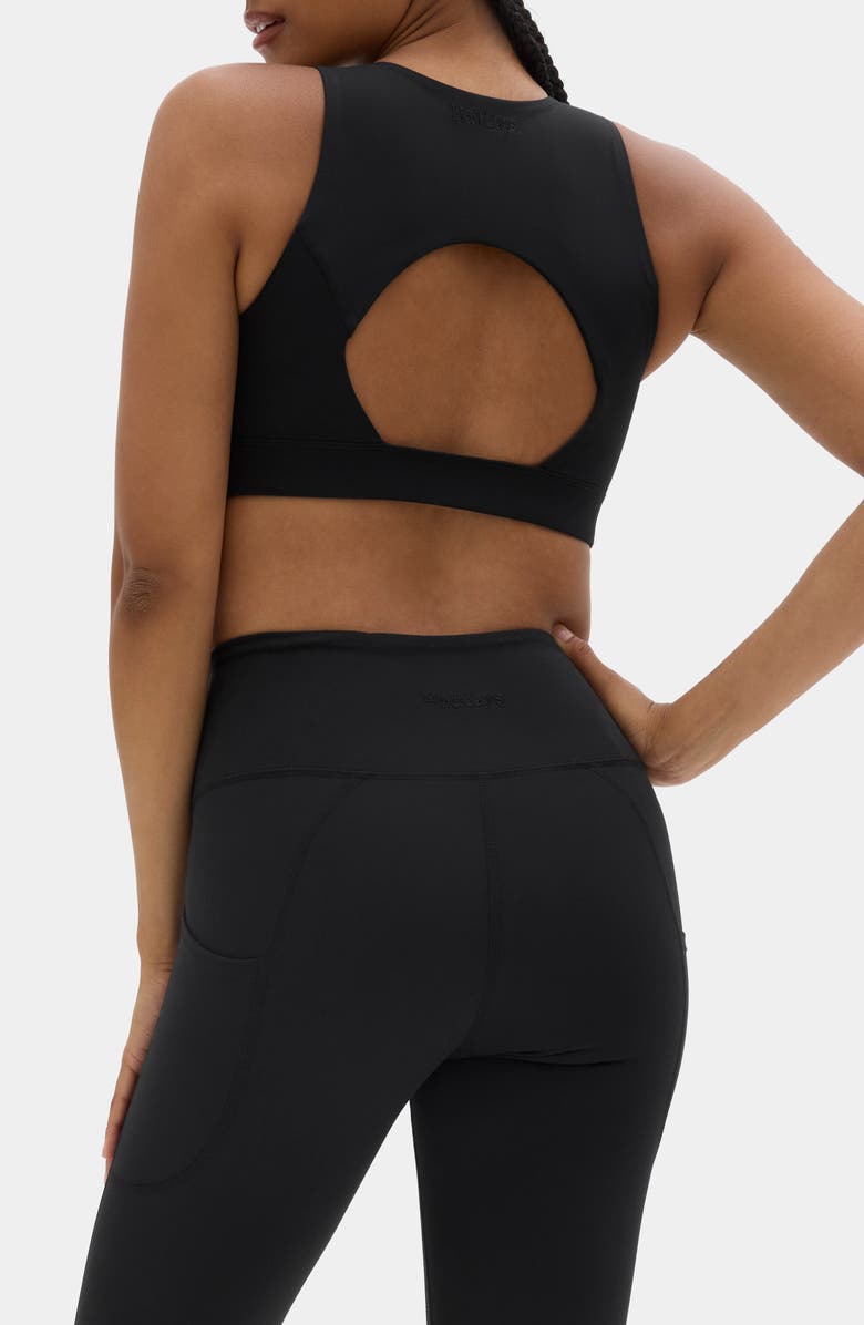 Halfdays Trail Sports Bra, Alternate, color, Black