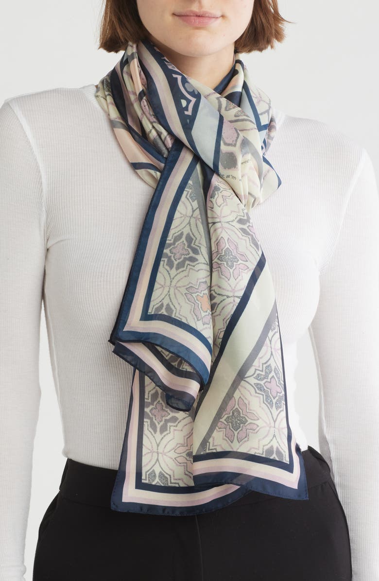 Vince Camuto Geo Print Oblong Scarf, Main, color,