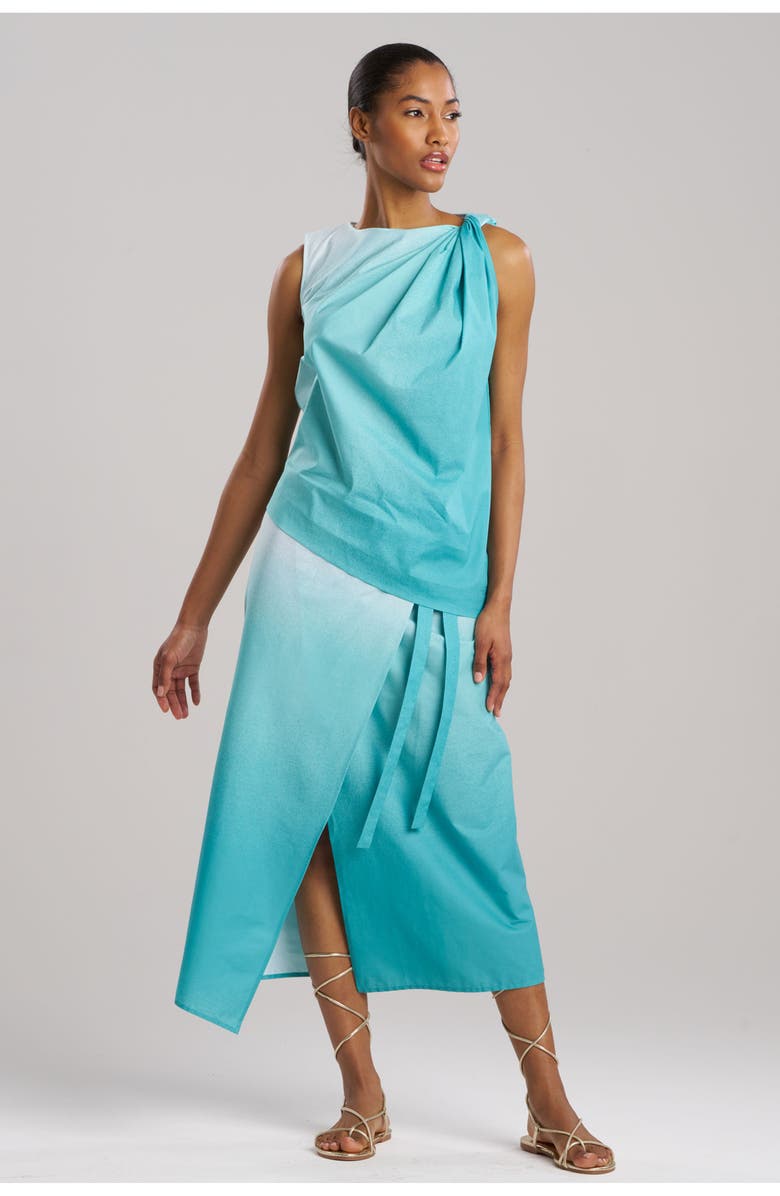 Natori AKARI Origami Top, Main, color, Light Blue