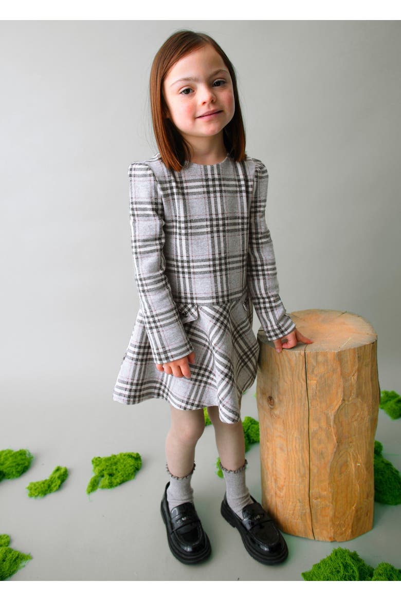 Roma Pleated Dress, Alternate, color, Grey