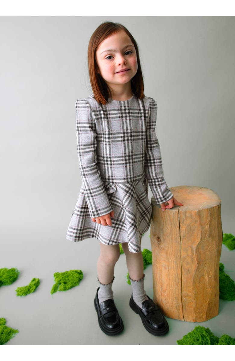 Mayoral Roma Pleated Dress, Alternate, color, Grey